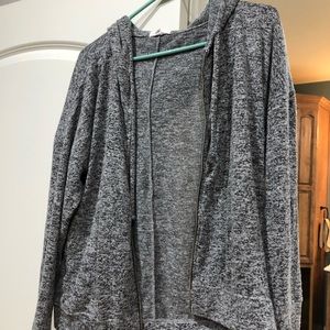 Grey zip up hoodie